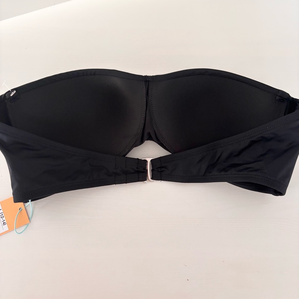 KONA SOL Twist Ruched Bandeau Bikini Top Sz L NWT - Picture 5 of 10